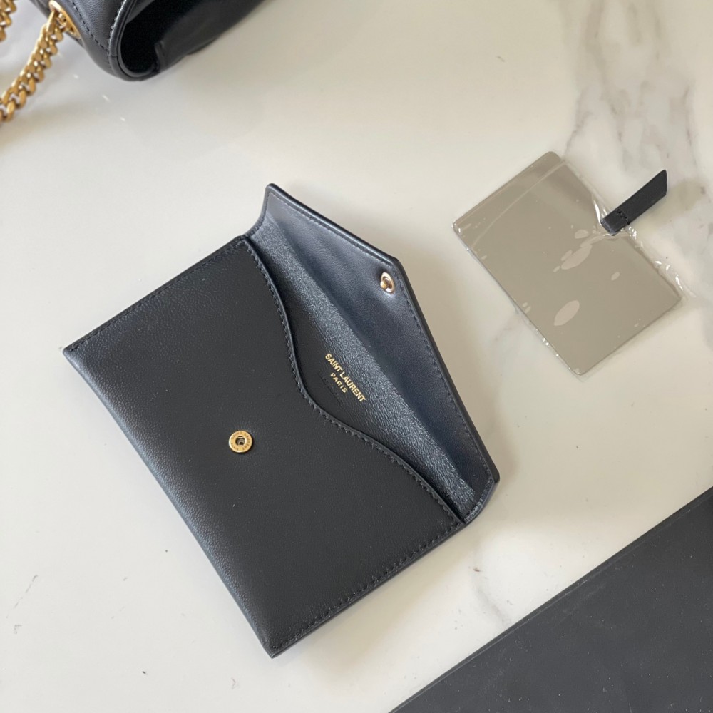 Saint Laurent NIKI series elegant black quilted leather exquisite hardware chain bag Saint Laurent NIKI series elegant black quilted leather exquisite hardware chain bag