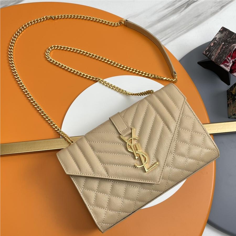Saint Laurent Classic Chain Stripe Amber Leather Shoulder Bag Saint Laurent Classic Chain Stripe Amber Leather Shoulder Bag
