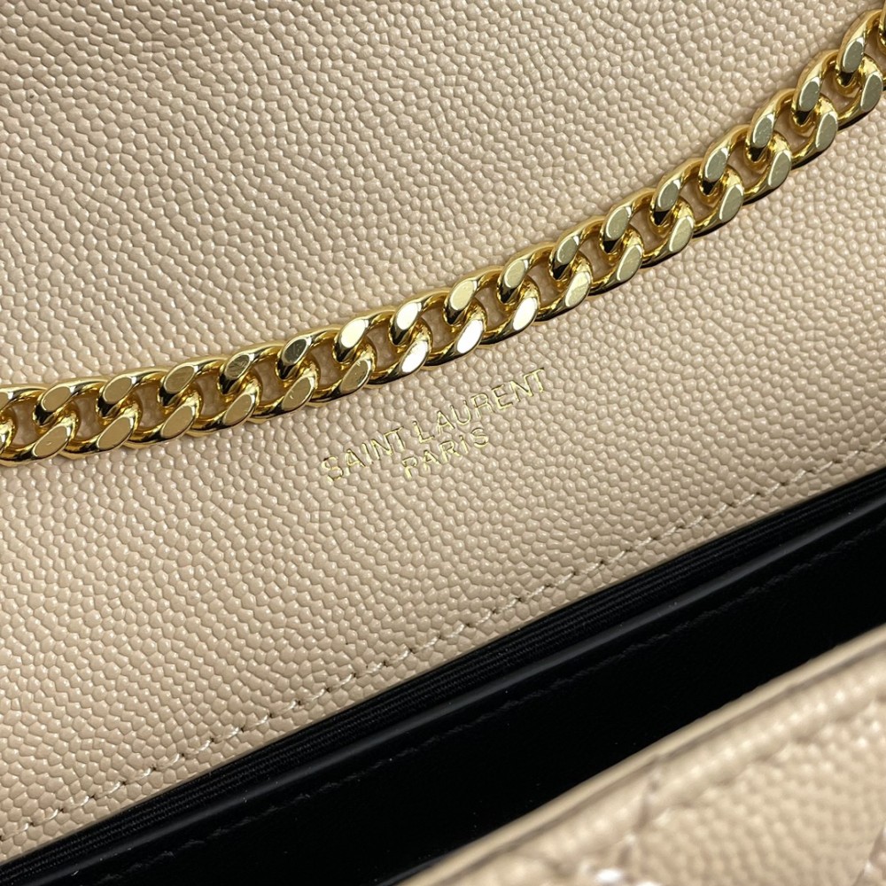 Saint Laurent Classic Chain Stripe Amber Leather Shoulder Bag Saint Laurent Classic Chain Stripe Amber Leather Shoulder Bag