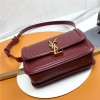 Saint Laurent Burgundy Crimson Manhattan SUNSET Flap Shoulder Bag Saint Laurent Burgundy Crimson Manhattan SUNSET Flap Shoulder Bag