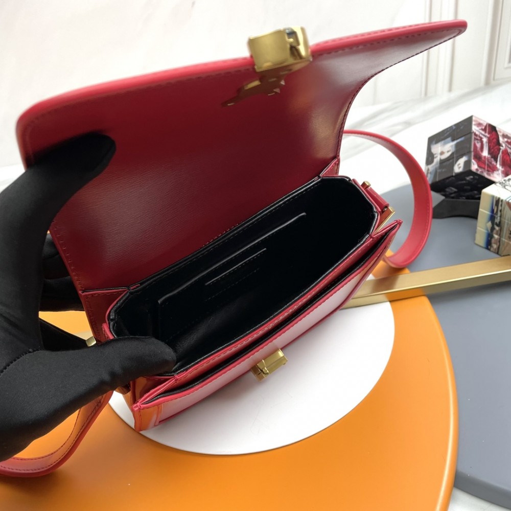 Saint Laurent Burgundy and bright red Manhattan SUNSET flap shoulder bag Saint Laurent Burgundy and bright red Manhattan SUNSET flap shoulder bag