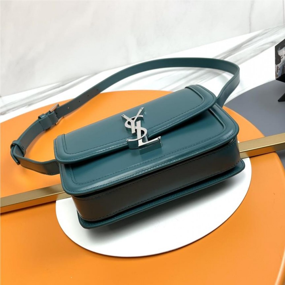 Saint Laurent Burgundy Emerald Teal Manhattan SUNSET Flap Shoulder Bag Saint Laurent Burgundy Emerald Teal Manhattan SUNSET Flap Shoulder Bag