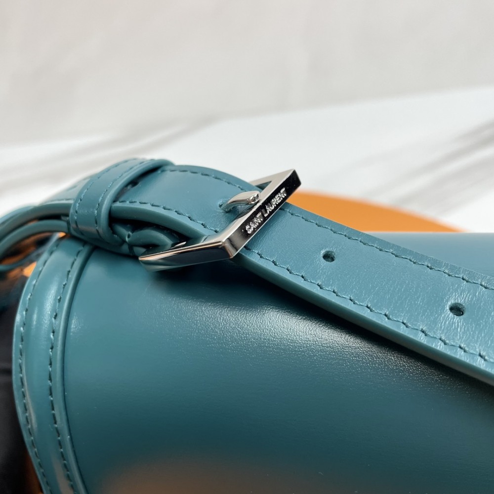 Saint Laurent Burgundy Emerald Teal Manhattan SUNSET Flap Shoulder Bag Saint Laurent Burgundy Emerald Teal Manhattan SUNSET Flap Shoulder Bag