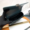 Saint Laurent Burgundy Emerald Teal Manhattan SUNSET Flap Shoulder Bag Saint Laurent Burgundy Emerald Teal Manhattan SUNSET Flap Shoulder Bag