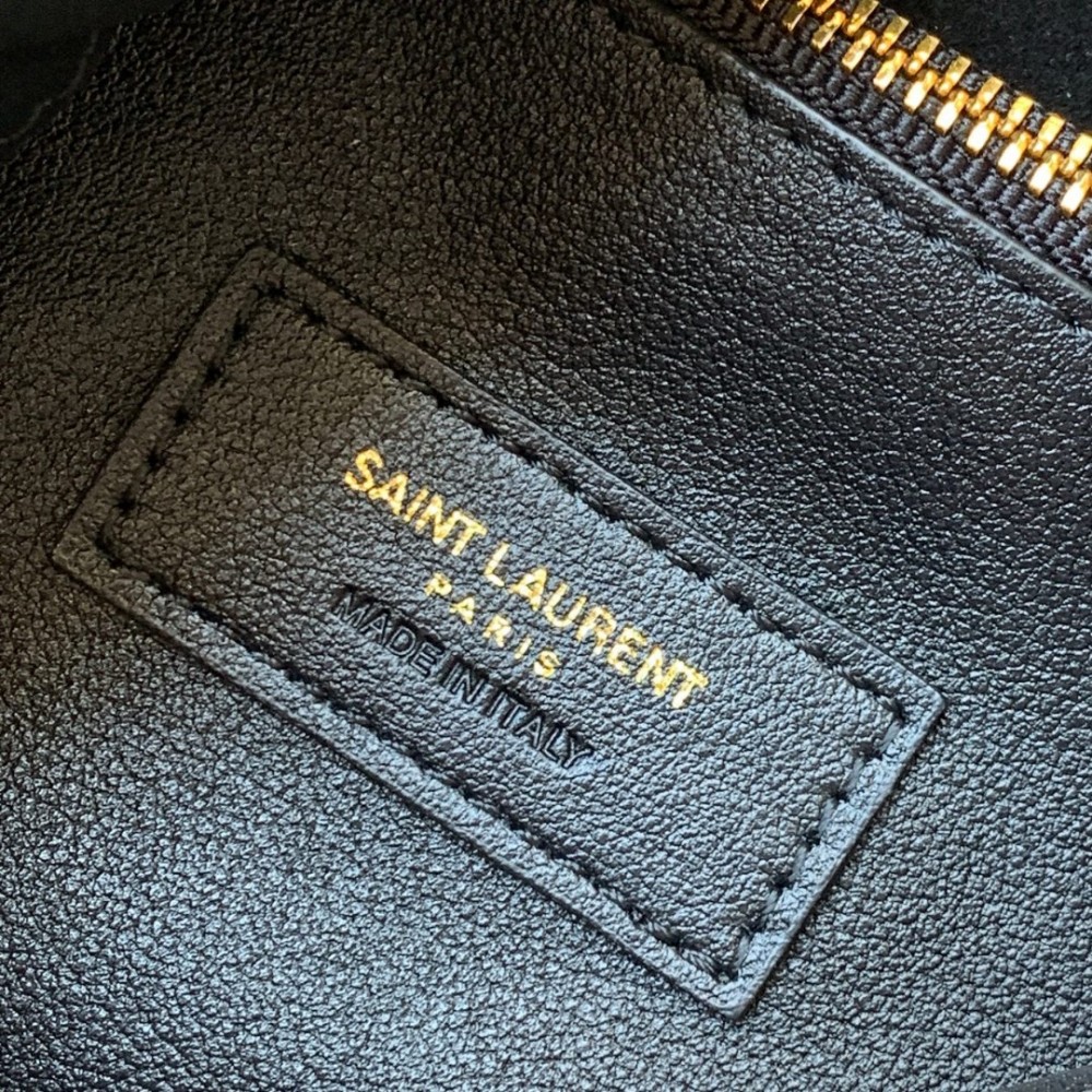 Saint Laurent textured black classic logo hardware leather chain handbag Saint Laurent textured black classic logo hardware leather chain handbag