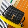 Saint Laurent classic textured black logo diamond check cowhide shoulder bag Saint Laurent classic textured black logo diamond check cowhide shoulder bag