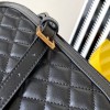 Saint Laurent classic textured black logo diamond check cowhide shoulder bag Saint Laurent classic textured black logo diamond check cowhide shoulder bag