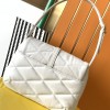 Saint Laurent classic large logo pure white diamond check cowhide shoulder bag Saint Laurent classic large logo pure white diamond check cowhide shoulder bag
