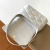 Saint Laurent classic large logo pure white diamond check cowhide shoulder bag Saint Laurent classic large logo pure white diamond check cowhide shoulder bag
