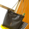 Saint Laurent large capacity exquisite hardware genuine leather dark green tote bag style Saint Laurent large capacity exquisite hardware genuine leather dark green tote bag style