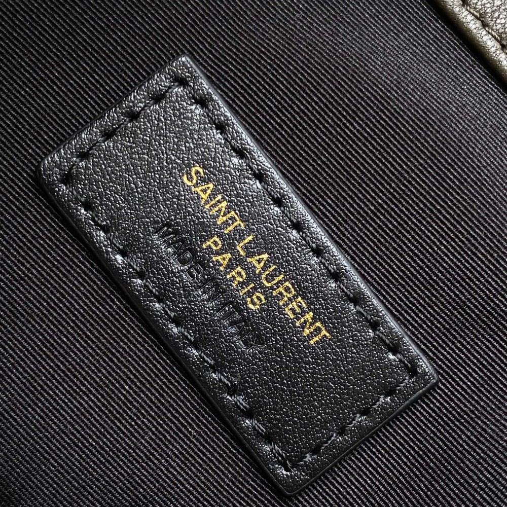 Saint Laurent large capacity exquisite hardware genuine leather dark green tote bag style Saint Laurent large capacity exquisite hardware genuine leather dark green tote bag style