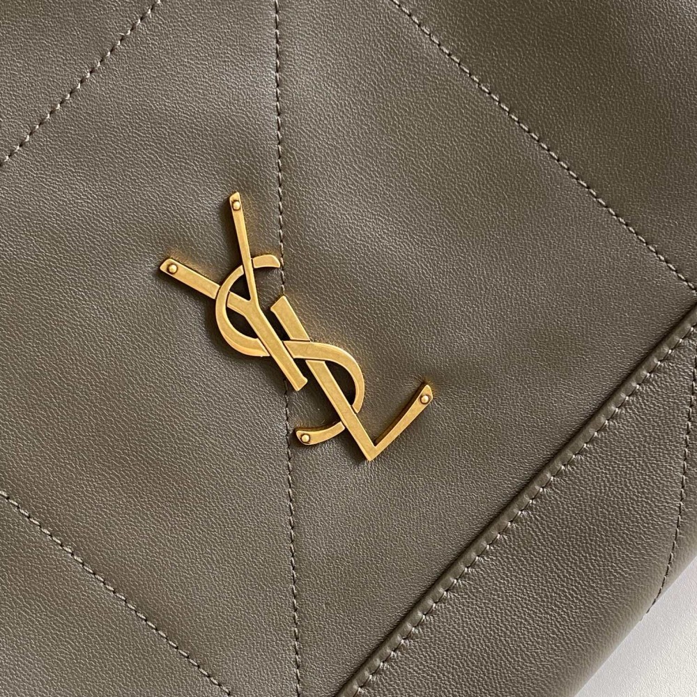 Saint Laurent large capacity exquisite hardware genuine leather dark green tote bag style Saint Laurent large capacity exquisite hardware genuine leather dark green tote bag style