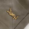 Saint Laurent large capacity exquisite hardware genuine leather dark green tote bag style Saint Laurent large capacity exquisite hardware genuine leather dark green tote bag style