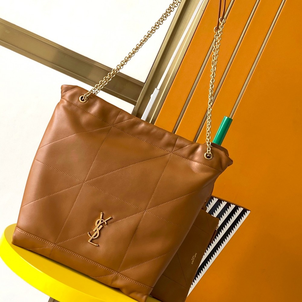 Saint Laurent Large Capacity Exquisite Hardware Genuine Leather Honey Brown Tote Bag Style Saint Laurent Large Capacity Exquisite Hardware Genuine Leather Honey Brown Tote Bag Style