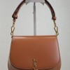 Saint Laurent classic brown exquisite hardware flap leather shoulder mini bag Saint Laurent classic brown exquisite hardware flap leather shoulder mini bag