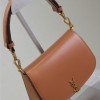Saint Laurent classic brown exquisite hardware flap leather shoulder mini bag Saint Laurent classic brown exquisite hardware flap leather shoulder mini bag