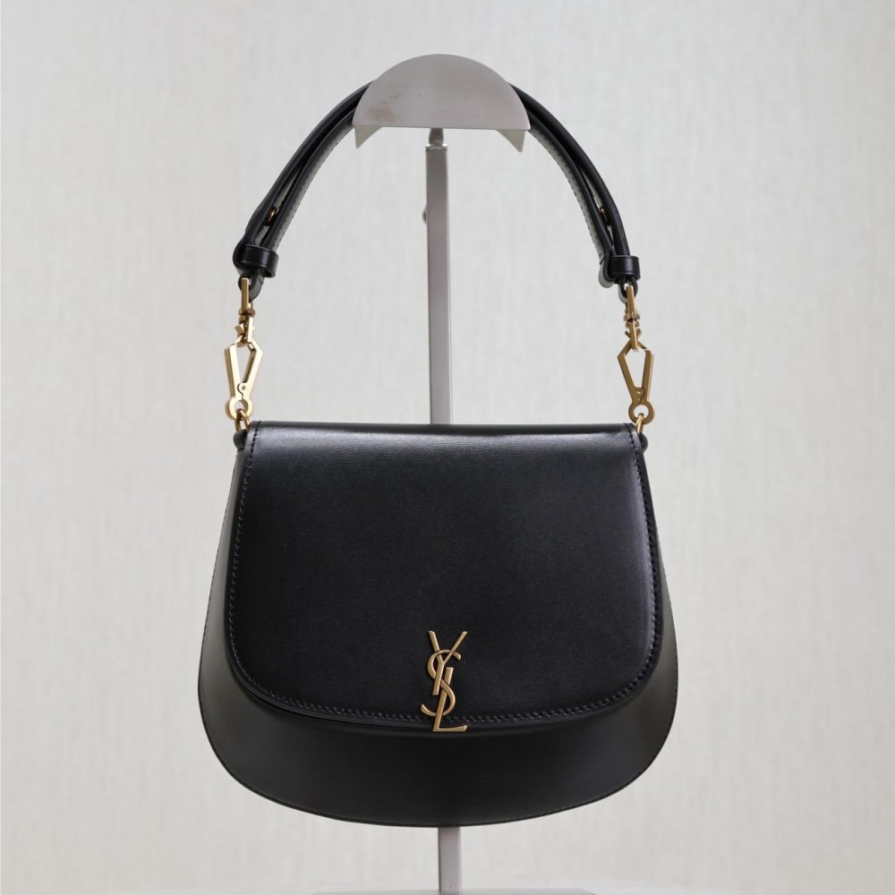 Saint Laurent classic pure black exquisite hardware flap leather shoulder mini bag Saint Laurent classic pure black exquisite hardware flap leather shoulder mini bag