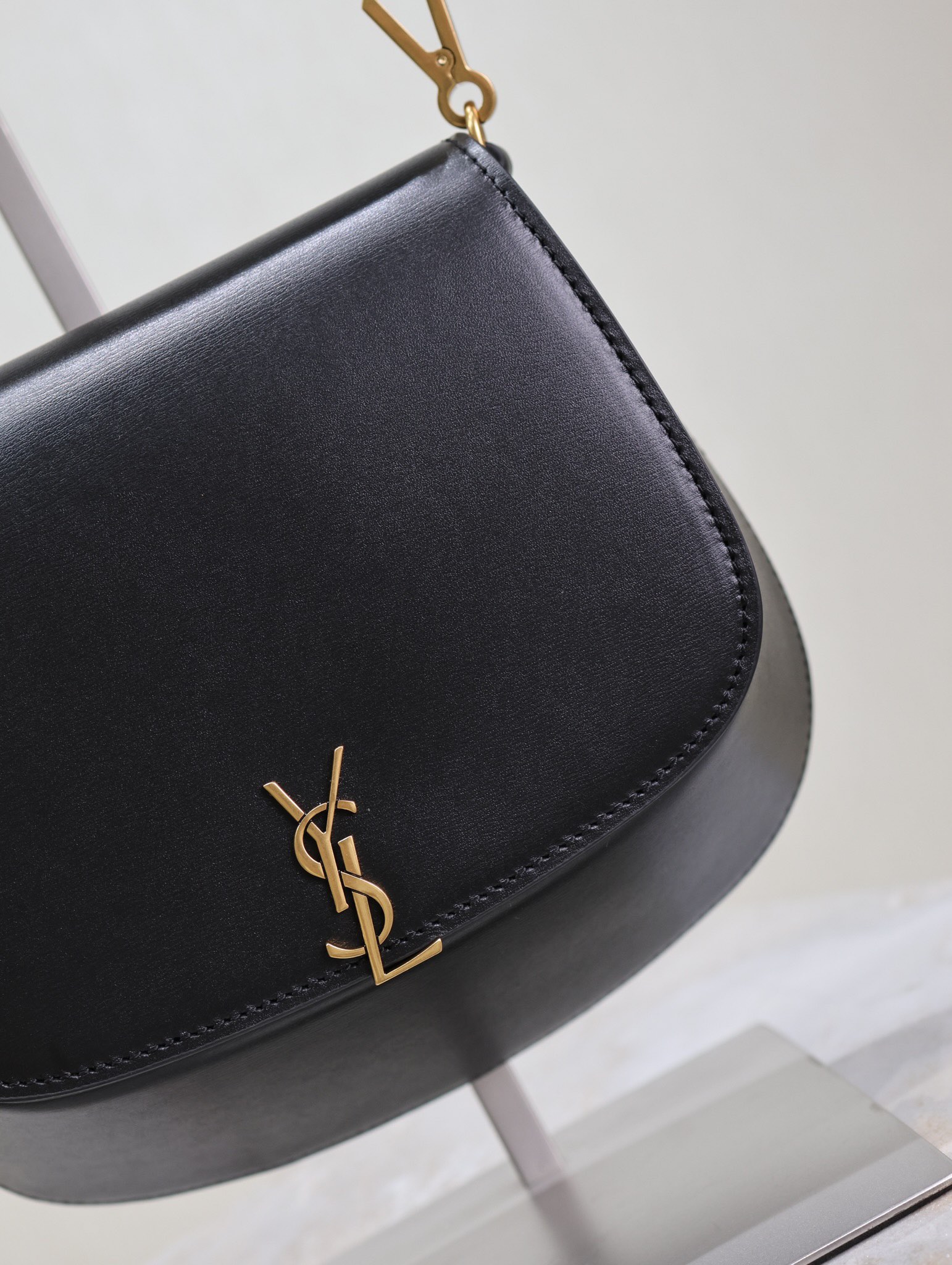 Saint Laurent classic pure black exquisite hardware flap leather shoulder mini bag Saint Laurent classic pure black exquisite hardware flap leather shoulder mini bag