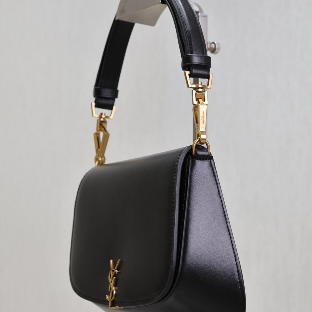 Saint Laurent classic pure black exquisite hardware flap leather shoulder mini bag Saint Laurent classic pure black exquisite hardware flap leather shoulder mini bag