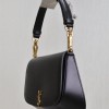 Saint Laurent classic pure black exquisite hardware flap leather shoulder mini bag Saint Laurent classic pure black exquisite hardware flap leather shoulder mini bag