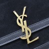 Saint Laurent pure black suede leather chain shoulder bag Saint Laurent pure black suede leather chain shoulder bag