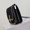 Saint Laurent pure black suede leather chain shoulder bag Saint Laurent pure black suede leather chain shoulder bag