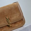 Saint Laurent Heavy Brown Suede Chain Shoulder Bag Saint Laurent Heavy Brown Suede Chain Shoulder Bag