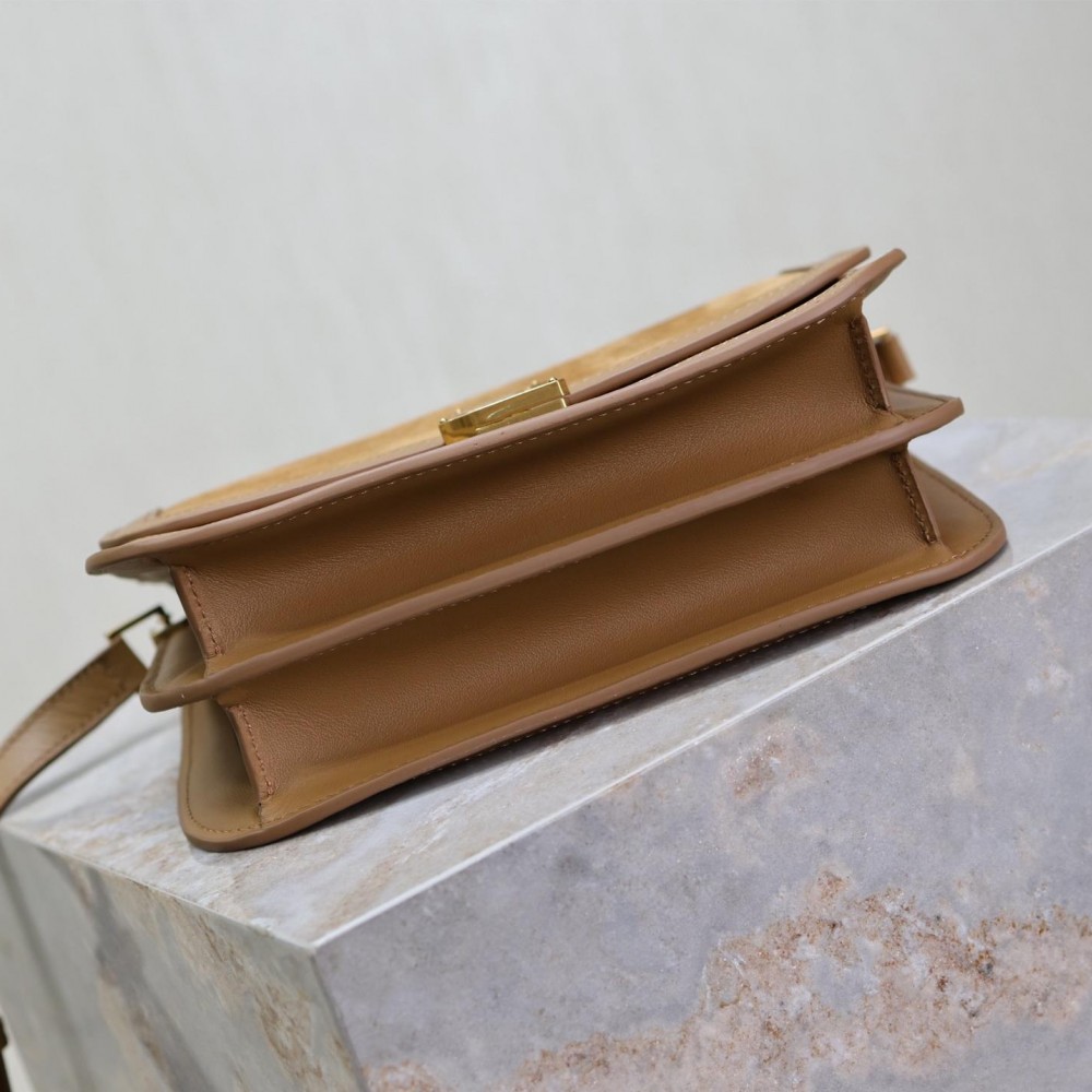 Saint Laurent Heavy Brown Suede Chain Shoulder Bag Saint Laurent Heavy Brown Suede Chain Shoulder Bag