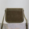 Saint Laurent Matcha Green Suede Chain Shoulder Bag Saint Laurent Matcha Green Suede Chain Shoulder Bag