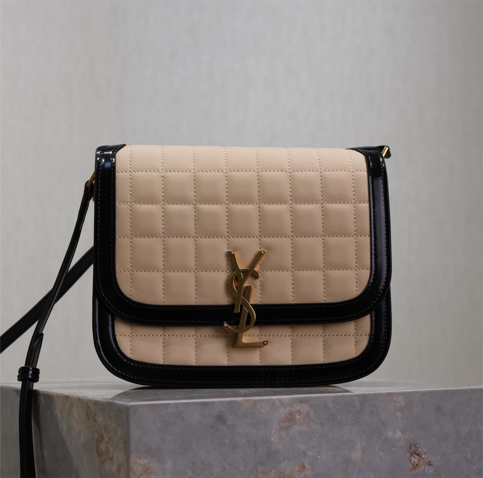 Saint Laurent black and white contrast suede chain shoulder bag Saint Laurent black and white contrast suede chain shoulder bag