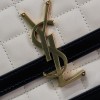 Saint Laurent black and white contrast suede chain shoulder bag Saint Laurent black and white contrast suede chain shoulder bag