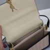 Saint Laurent black and white contrast suede chain shoulder bag Saint Laurent black and white contrast suede chain shoulder bag