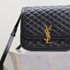 Saint Laurent starry black textured leather flap shoulder bag Saint Laurent starry black textured leather flap shoulder bag