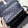 Saint Laurent starry black textured leather flap shoulder bag Saint Laurent starry black textured leather flap shoulder bag
