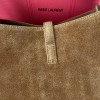 Saint Laurent hobo full leather underarm bag soft series warm brown suede ladies shoulder bag Saint Laurent hobo full leather underarm bag soft series warm brown suede ladies shoulder bag