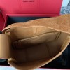 Saint Laurent hobo full leather underarm bag soft series warm brown suede ladies shoulder bag Saint Laurent hobo full leather underarm bag soft series warm brown suede ladies shoulder bag