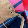 Saint Laurent Jamie series warm brown suede texture high-quality hardware bag. Saint Laurent Jamie series warm brown suede texture high-quality hardware bag.