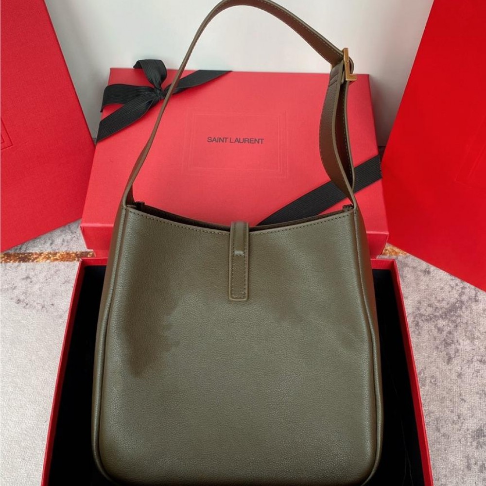 Saint Laurent hobo full leather underarm bag soft series navy suede women's shoulder bag Saint Laurent hobo full leather underarm bag soft series navy suede women's shoulder bag
