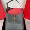Saint Laurent hobo full leather underarm bag soft series rhino grey suede women's shoulder bag Saint Laurent hobo full leather underarm bag soft series rhino grey suede women's shoulder bag