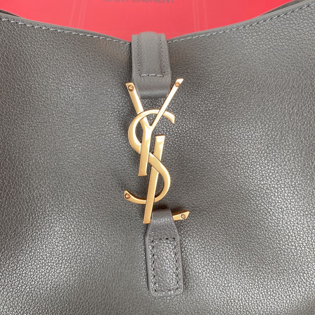 Saint Laurent hobo full leather underarm bag soft series rhino grey suede women's shoulder bag Saint Laurent hobo full leather underarm bag soft series rhino grey suede women's shoulder bag