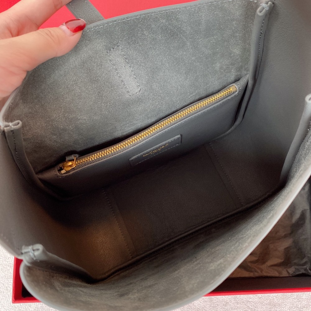 Saint Laurent hobo full leather underarm bag soft series rhino grey suede women's shoulder bag Saint Laurent hobo full leather underarm bag soft series rhino grey suede women's shoulder bag