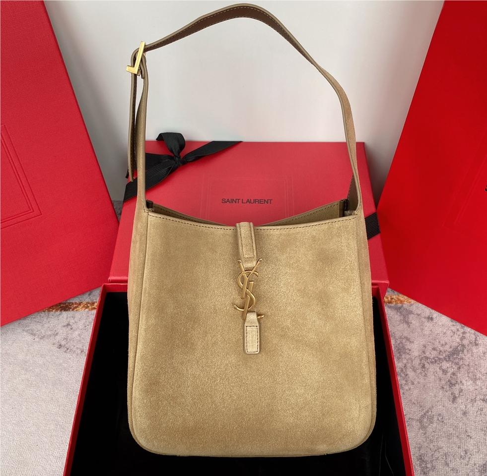 Saint Laurent Le 5À7 brown leather exquisite handbag