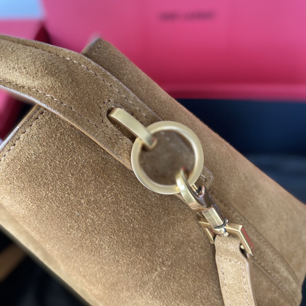 Saint Laurent Niki suede warm brown exquisite hardware genuine leather handbag Saint Laurent Niki suede warm brown exquisite hardware genuine leather handbag