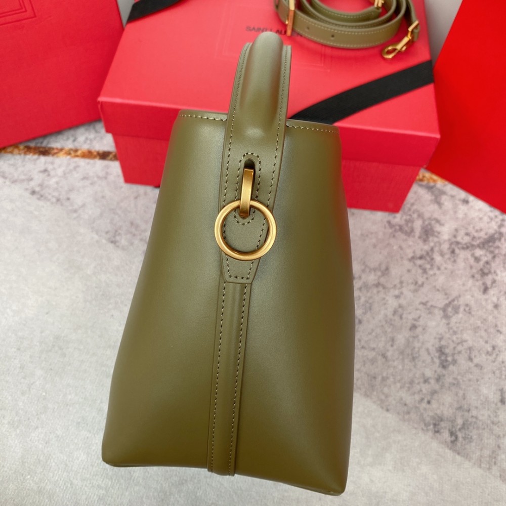 Saint Laurent Niki glossy emerald exquisite hardware leather handbag Saint Laurent Niki glossy emerald exquisite hardware leather handbag