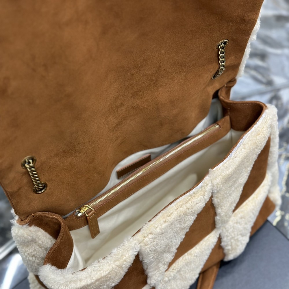 Saint Laurent NIKI series suede women's medium folding vintage leather handbag Saint Laurent NIKI series suede women's medium folding vintage leather handbag
