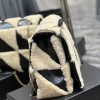 Saint Laurent NIKI series suede black and white contrast women's medium folding vintage leather handbag Saint Laurent NIKI series suede black and white contrast women's medium folding vintage leather handbag
