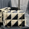 Saint Laurent NIKI series suede black and white contrast women's medium folding vintage leather handbag Saint Laurent NIKI series suede black and white contrast women's medium folding vintage leather handbag