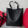 Saint Laurent Black Glossy Leather Long Chain Tote Saint Laurent Black Glossy Leather Long Chain Tote