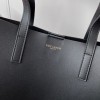 Saint Laurent Black Glossy Leather Long Chain Tote Saint Laurent Black Glossy Leather Long Chain Tote
