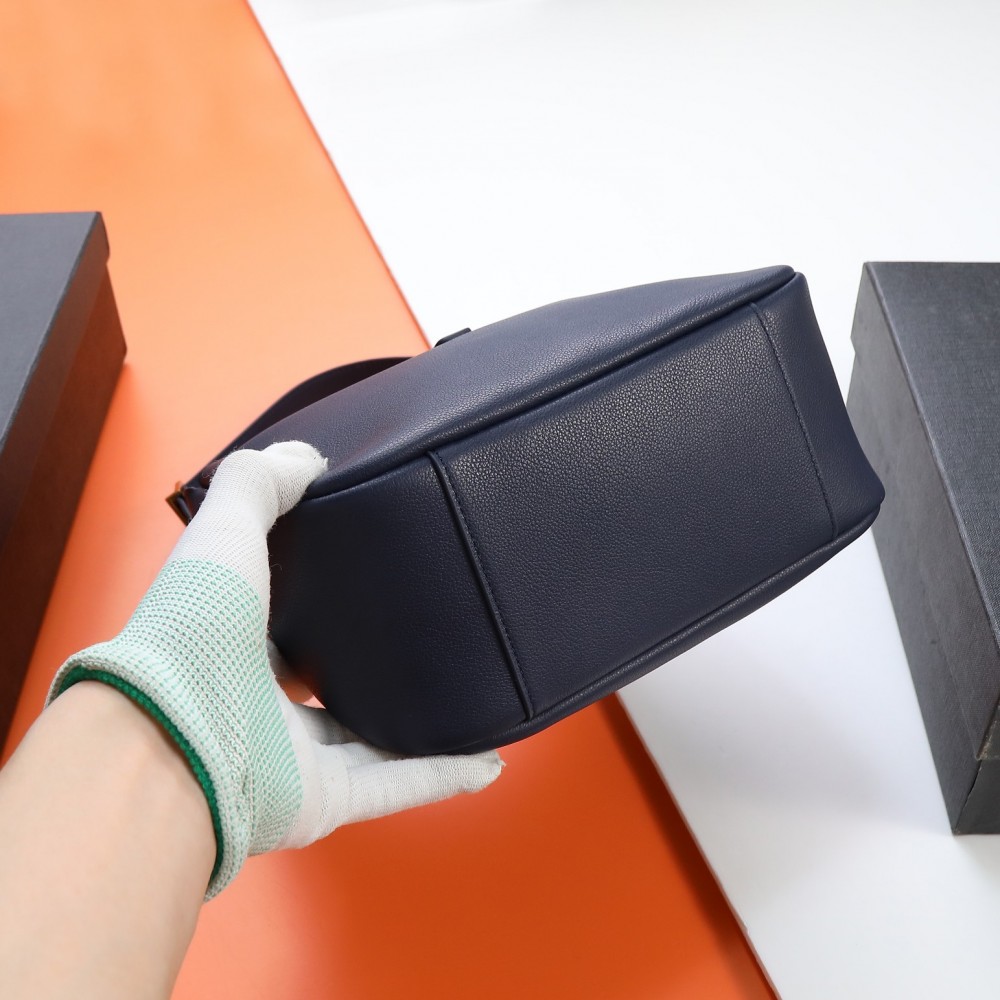 Saint Laurent Jungle Brown Shiny Premium Leather Large Bucket Bag